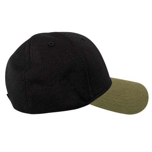 REISTO® Fieldworks Buttonless Shooting Cap – Black & Olive