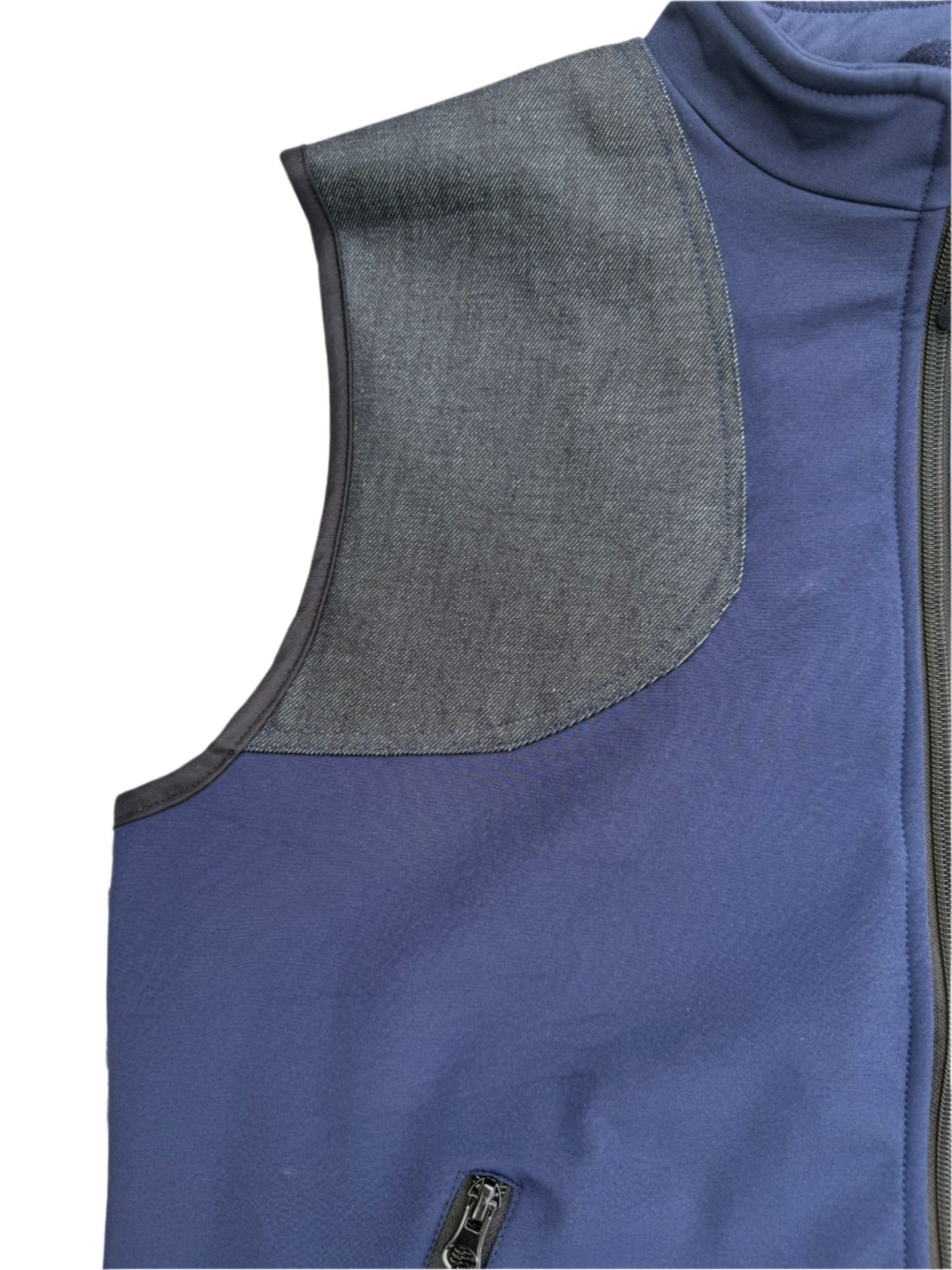 Reisto Softshell Shooting Vest Navy Shoulder Pad