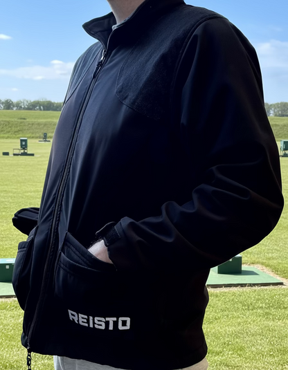 black clay pigeon shooting jacket
