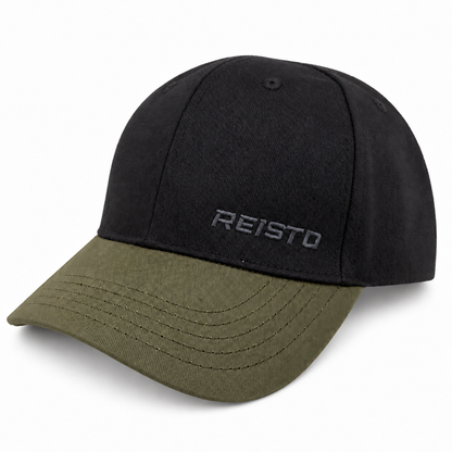 REISTO® Fieldworks Buttonless Shooting Cap – Black & Olive