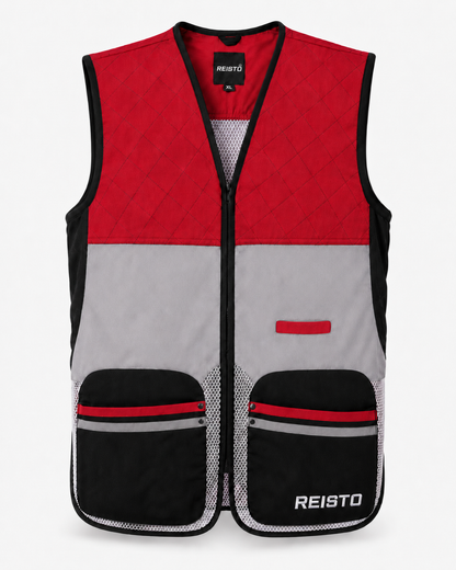 REISTO® Signature Clay Shooting Vest - Red/Grey - Men's