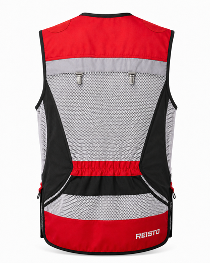 REISTO® Signature Clay Shooting Vest - Red/Grey - Men's