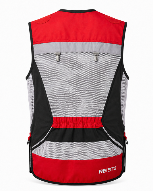 REISTO® Signature Clay Shooting Vest - Red/Grey - Men's