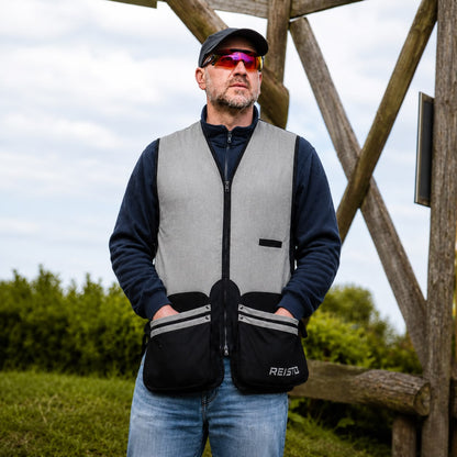 REISTO® Signature Clay Shooting Vest - Grey/Black