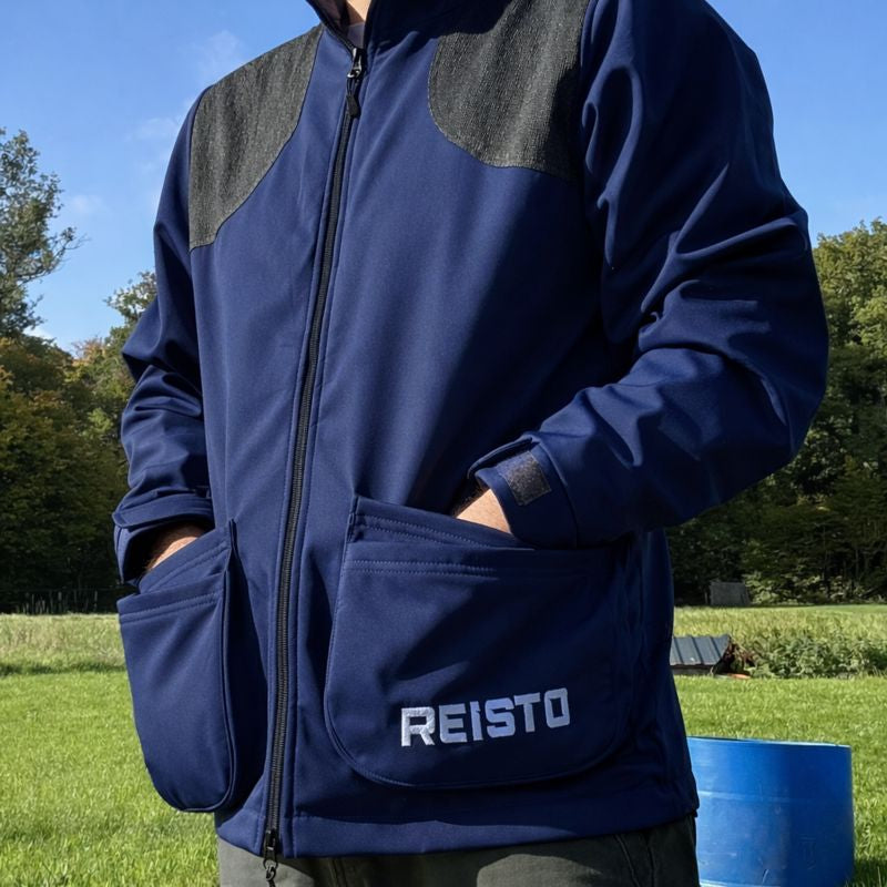 Reisto Navy Blue Jacket Softshell Front