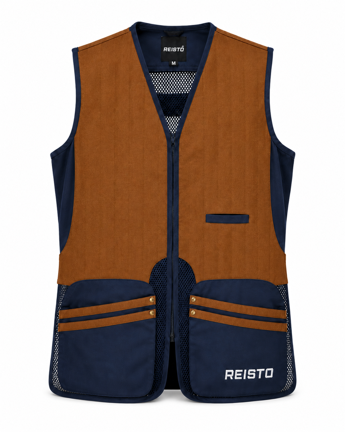 REISTO® Signature Clay Shooting Vest - Tan/Navy