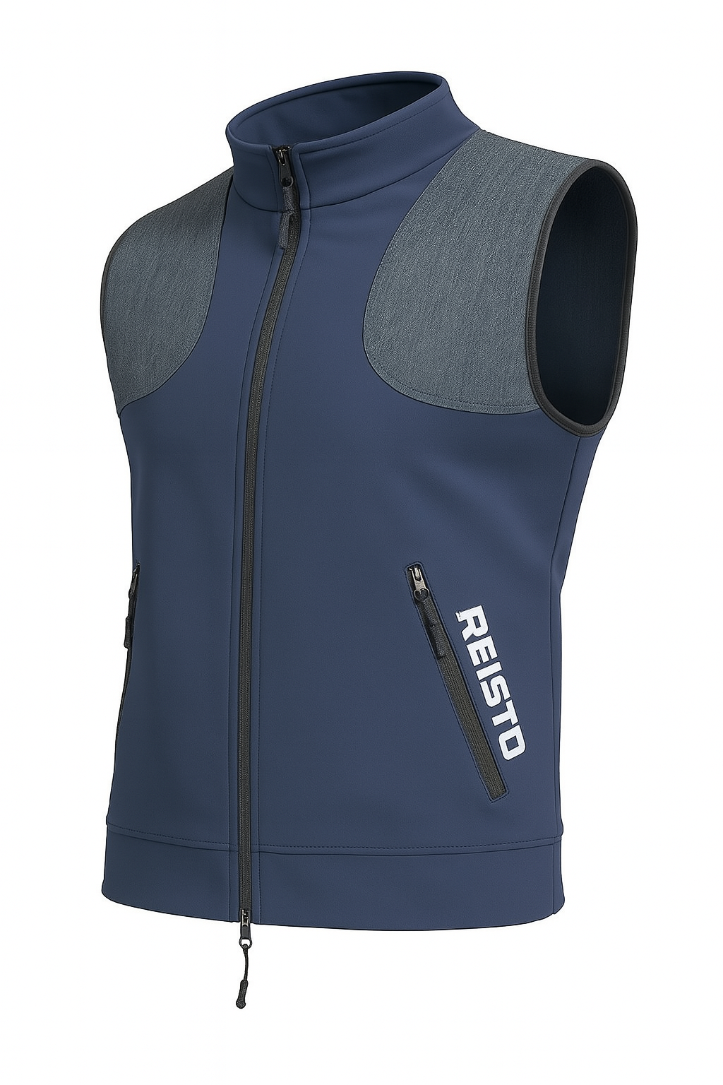 Reisto Softshell Vest Navy Front 3d