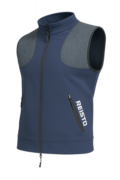 Reisto Softshell Vest Navy Front 3d
