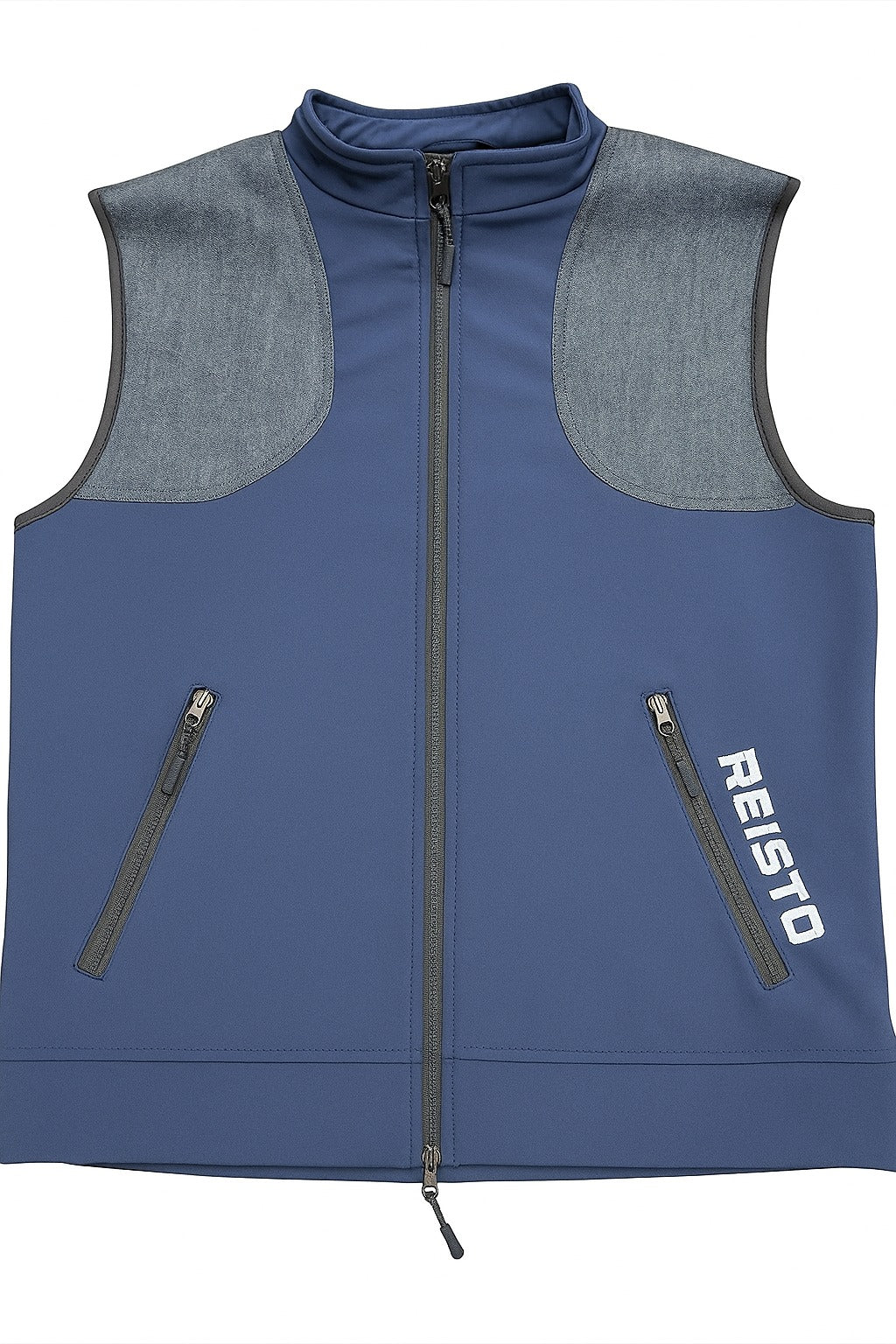 Reisto Softshell Shooting Vest Navy Front Flat