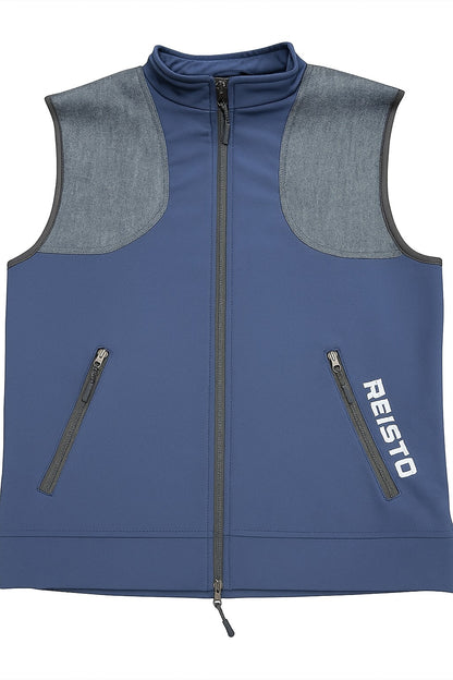 Reisto Softshell Shooting Vest Navy Front Flat