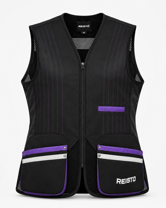 REISTO® Women’s Signature Clay Shooting Vest- Black/Purple
