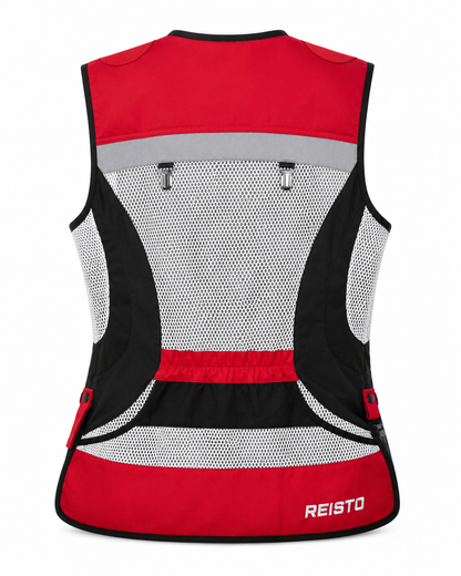 REISTO® Women’s Signature Clay Shooting Vest- Red/Grey