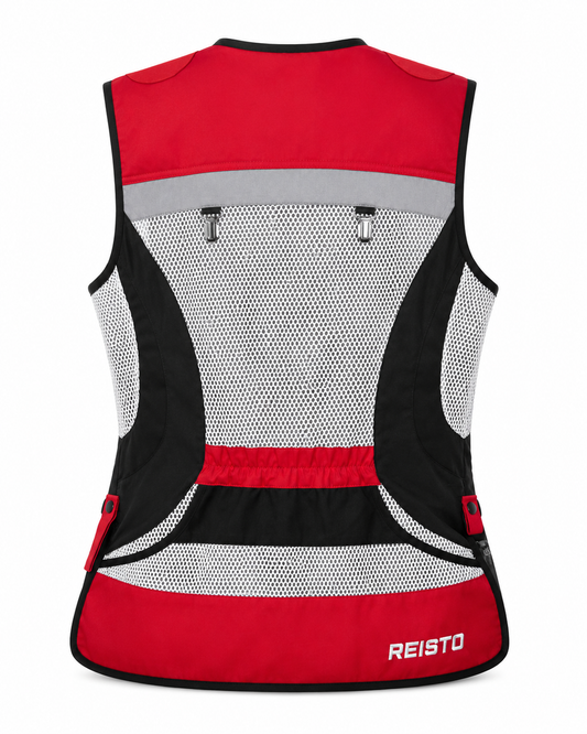 REISTO® Women’s Signature Clay Shooting Vest- Red/Grey
