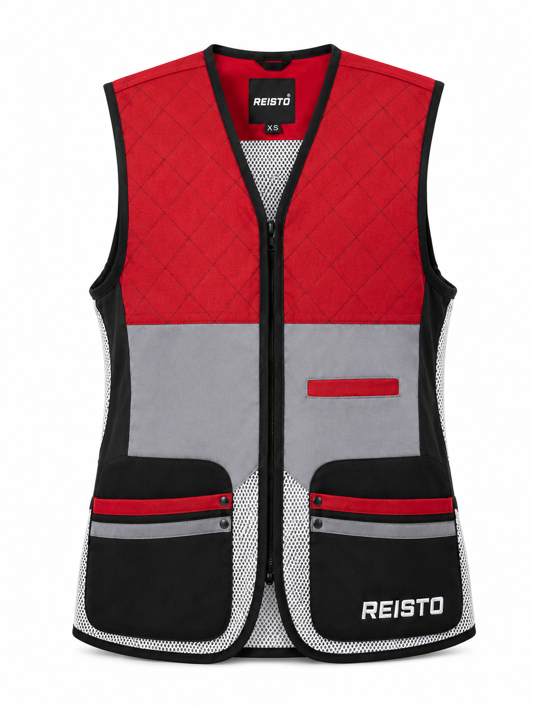 REISTO® Women’s Signature Clay Shooting Vest- Red/Grey